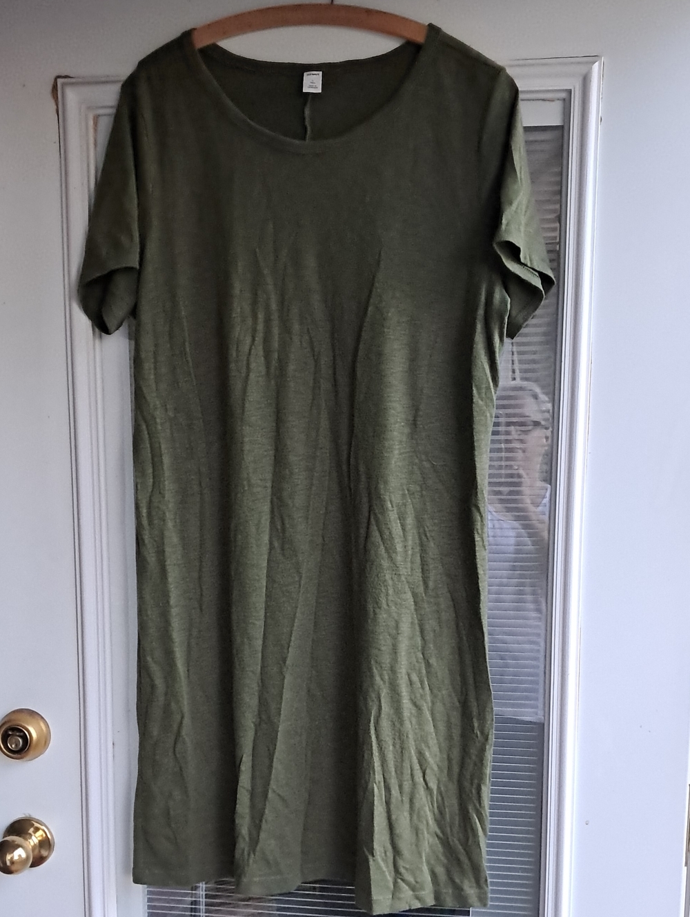 Olive Green Women's Short Sleeve Dress Top